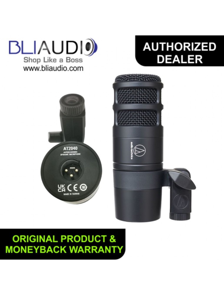 AUDIO TECHNICA AT2040 Hypercardioid Dynamic Podcast Microphone , AT 2040